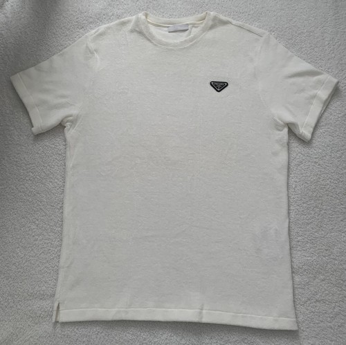 Prada frottee shirt weiß - prada, t-shirt