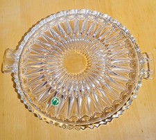 Walther Glas Klar Tortenplatte Platte mit Griffe Servierplatte Kuchenplatte