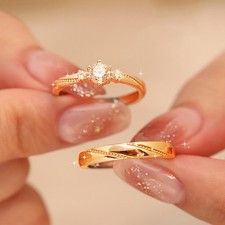 Ring-Set goldfarben –