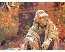 Colorful watercolor painting