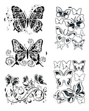 1 Schablone A3 Schmetterlinge
