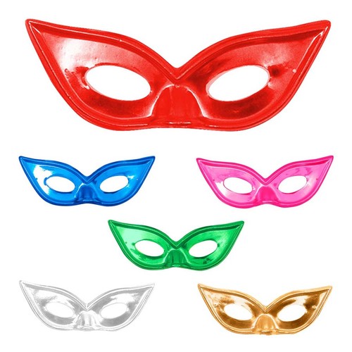 Lila metallic augenmaske - metallic,