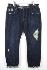 Kohzo Denim K04-B Herrenjeans W38/L34 Selvedge Zerrissen Blumenmuster Knopf