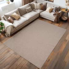 HomebyHome Teppich Einfarbig Bouclé Skandi Stil Wohnzimmer Schlafzimmer