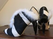Stiefeletten High Heels Pumps Ponyfell Nerz Exclusive 38 NeuW Höher Neupreis