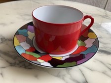 Taitu Porzellan Tasse&Untertasse Serie DIECI Emilio Bergamin Design 1986 Italy 