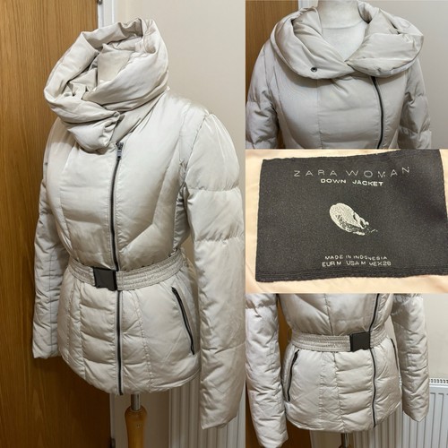 Zara beige creme daunen federn - zara,