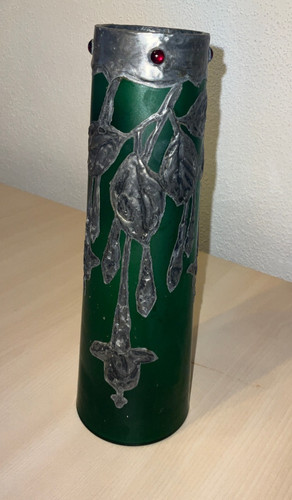 Grüne jugendstil vase mit - grüne,