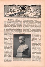 Hindenburg Büste - 1915 - Historisches Dekoratives Titelblatt ~19x28cm