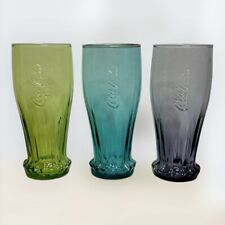 3x Coca Cola McDonalds Glas 2011 / GRÜN, BLAU & GRAU / Sammelglas / TOP ZUSTAND