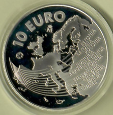 10 Euro Spanien 2004, EU-Erweiterung, Silber, PP -polierte Platte, in Box / Etui