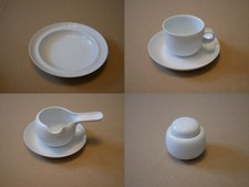 Hutschenreuther Tavola - Suppenteller Kuchenteller Kaffeetasse Zuckerdose - weiß