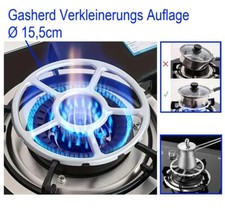Gasherd Auflage Verkleinerung Reduzierung Alu Ring Ø-Außen 15,5cm Ø-Innen 4,65cm