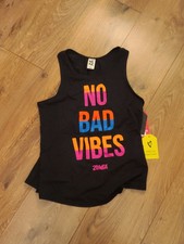 NEU ZUMBA Gr.M 'NO BAD VIBES' OPEN BACK TANK TOP