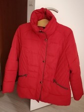 Winterjacke Damen Gr. 46 von C&A, rot glänzend, gesteppt, hoher Kragen, 
