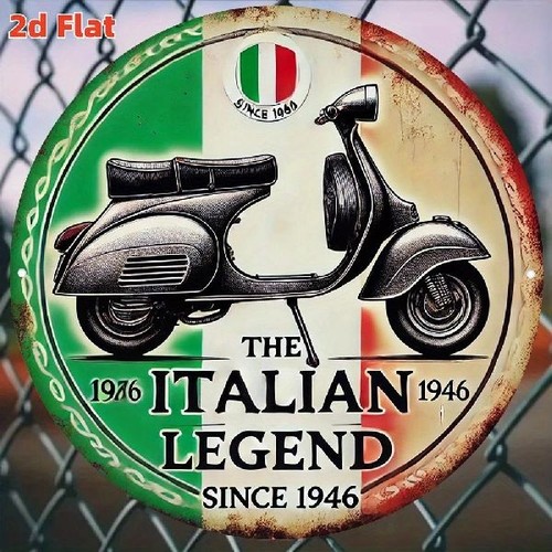 Blechschild rund italian - blechschild,
