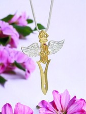 Schwert von Erzengel Michael Anhänger mit Rubin