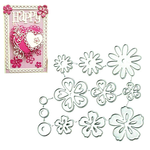 Blumen metall stanzformen set - blumen,