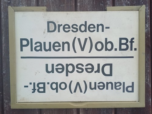 Zuglaufschild pvc dresden - zuglaufschild, dresden-