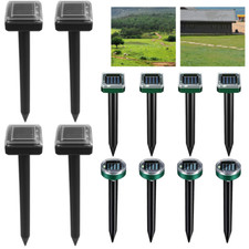 2-12X Tiervertreiber Ultraschall Solar Marderschreck Katzen Hunde Mäuse Abwehr