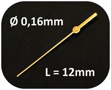 ESTIMA Sekundenzeiger 0,16mm GOLD L= 12,0mm - 016 center second hand NOS - SG3