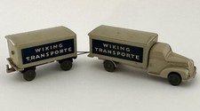 WIKING 1:87 LKW FORD 3500 Kofferaufbau mit Anhänger TRANSPORTE beige, 1950er