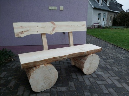 Gartenbank holz massiv - holz, neu