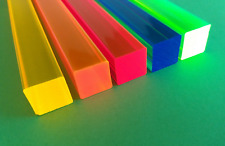 (18€/m) Acrylglas Stäbe Vierkantstab 20 x 20 mm Fluoreszierend