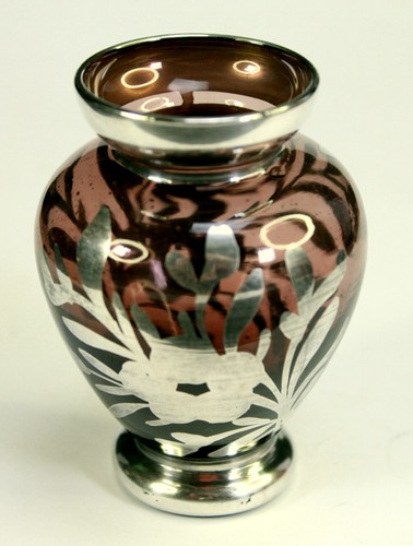 Glasvase vase silber - glasvase, dekor