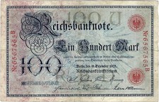 Banknote Reichsbanknote 100
