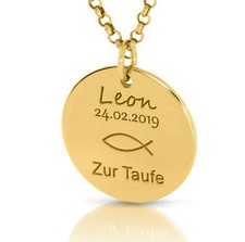 Namenskette vergoldet