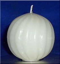 Edle Kerze Rohling Wogende Kugel weiß - Sonderform - Kerzenkunst