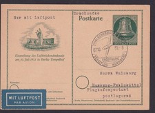 Flugpost airmail Luftpost Berlin Ganzsache P 24 selt SST Segelflug Hornberg