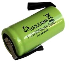 3000mAh NiMH Sub C Akku Sub-C mit Lötfahnen H2Ole Subc