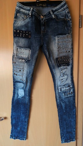 Jeans hose damen 38 washed - hose, gr.