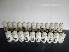 Lesley Anne Elfenbein Katzen Gewürzgläser x 23 Gläser, 90er Jahre