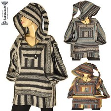 Goa Hippie Ethno Zipfelkapuze Jacke Hooded Jacket Poncho Punk Psy Nepal reggae 
