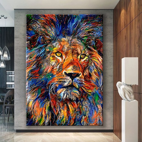 Löwe leinwand bild abstrakt - löwe,