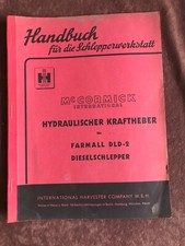 Original Handbuch Hydraulischer Kraftheber Farmall DLD 2 IHC Mc Cormick 1957