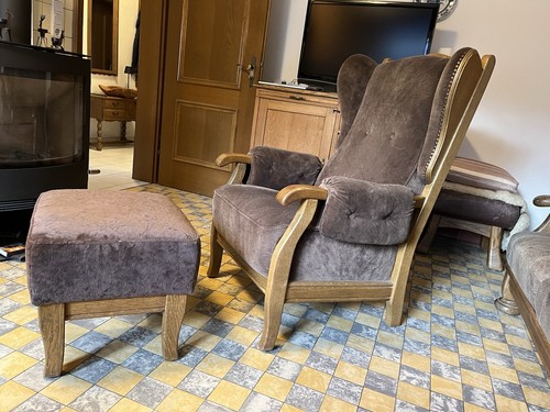 Ohrensessel mit hocker lounge - mit, hocker,