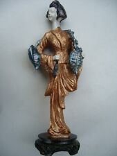 UNIKAT Große Geisha Statue 45 cm Statuette Handbemalt Frauen Deko Figur