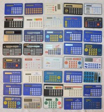 Werbung Reklame Mini Taschenrechner Währungsrechner Scheckkartenformat 40x