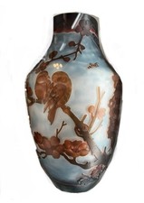 Überfangglas Vase Jugendstil