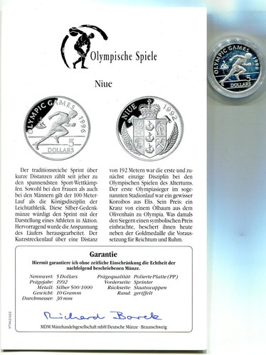 Dollars niue 1992 proof - 5,