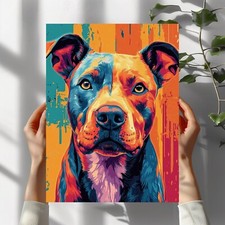 Pitbull Pixel Art Poster