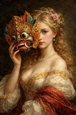 Portrait Balinesische Maske