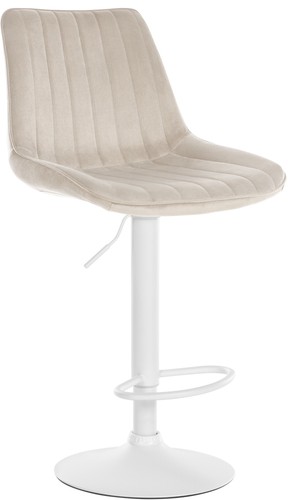 Barhocker toni samt weiß - barhocker,