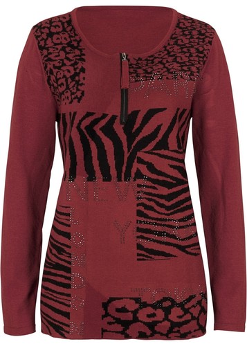 Jaquard long pullover - jaquard-long-pullover, gr