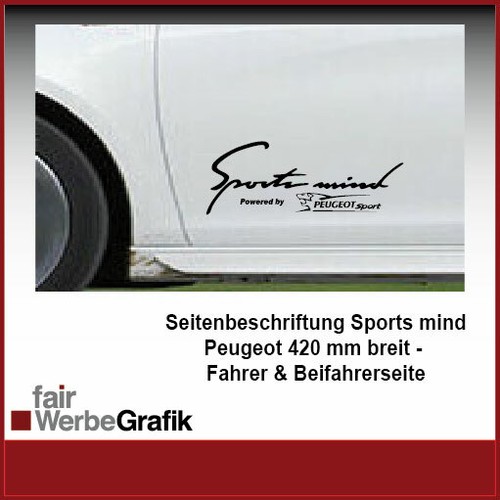 Peugeot sports mind aufkleber - sports,