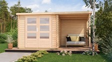 Gartenhaus holz 28mm mit anbau - gartenhaus,